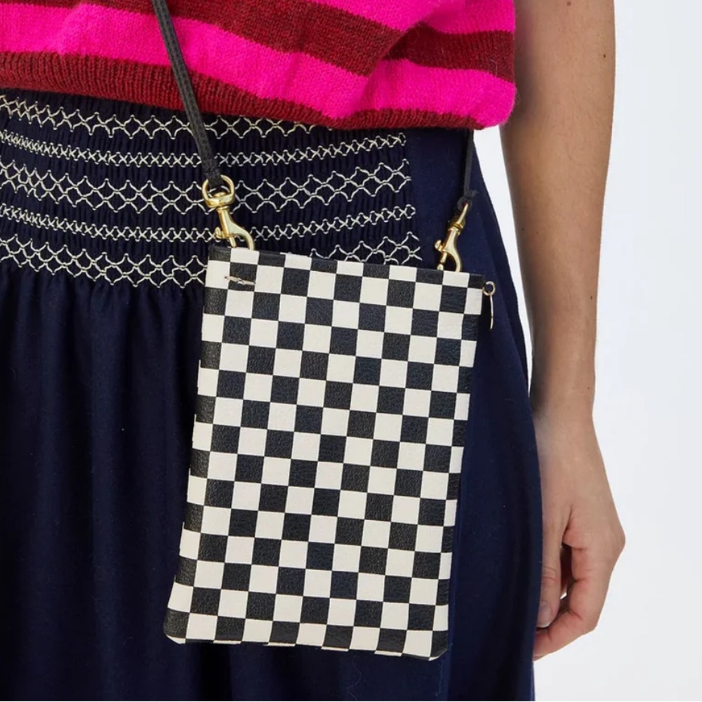 Clare V Checkered Black and White Women's Bag